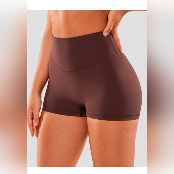 VANTONIA Womens Scrunch Butt Biker Shorts 2" - Picture 1 of 2